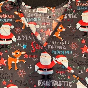 Festive Santa and Reindeer Short Sleeve Tee